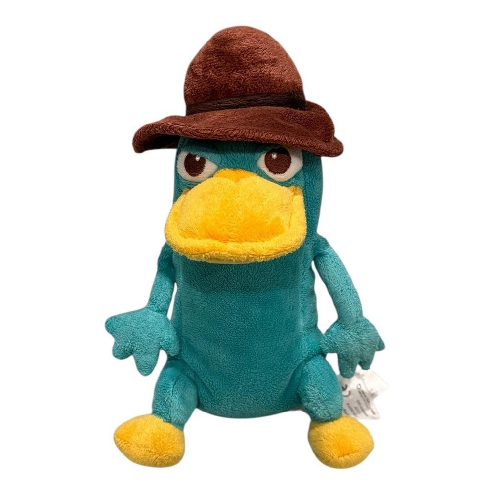 Disney Store Perry The Platypus Agent P Plush Toy 10" Phineas Ferb Stuffed